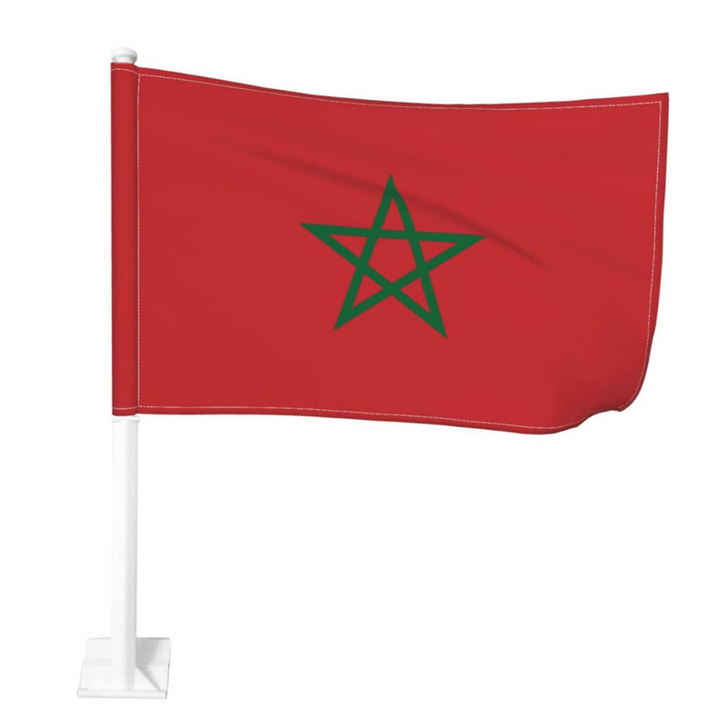 Morocco Car Window Mounted Flag