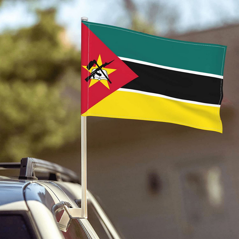 Mozambique Car Window Mounted Flag