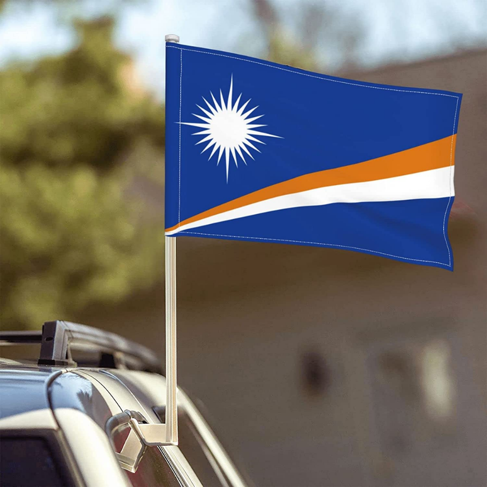 Marshall Islands Car Window Mounted Flag