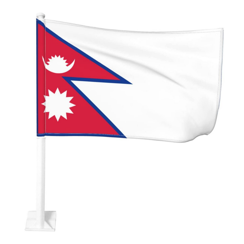 Nepal Car Window Mounted Flag