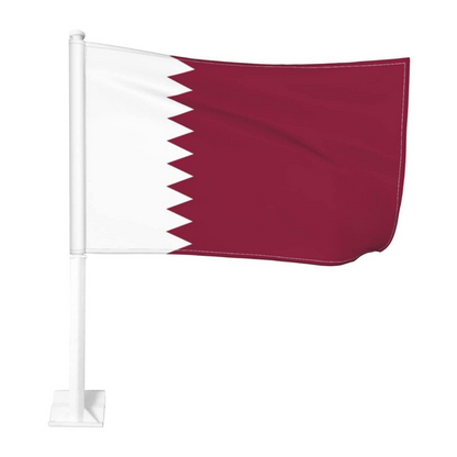 Qatar Car Window Mounted Flag