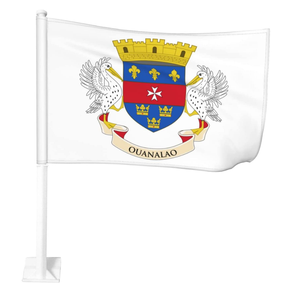 Saint Barthelemy Car Window Mounted Flag – Globe Flags