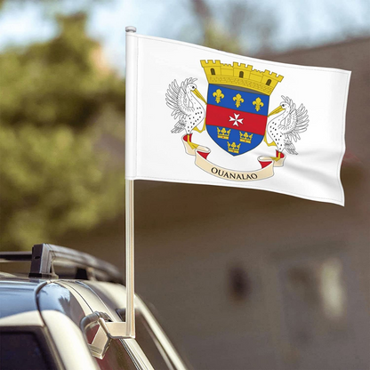 Saint Barthelemy Car Window Mounted Flag