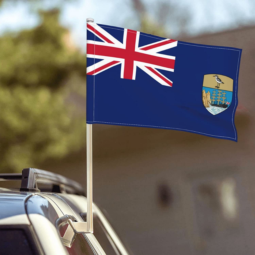 Saint Helena Car Window Mounted Flag