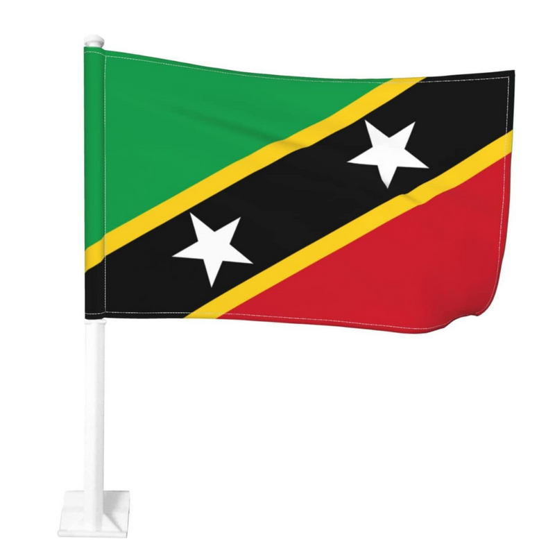 Saint Kitts and Nevis Car Window Mounted Flag