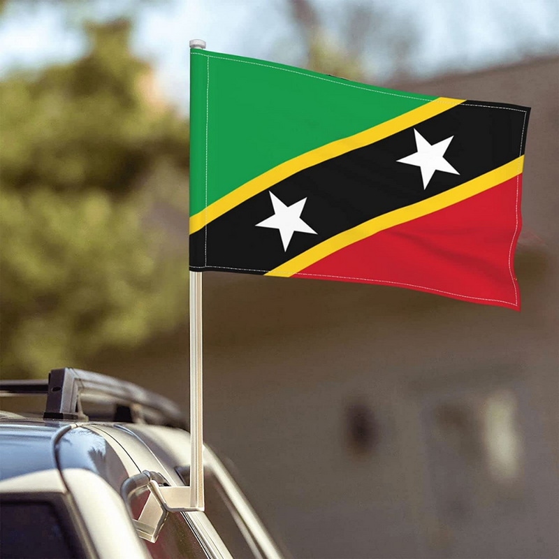 Saint Kitts and Nevis Car Window Mounted Flag