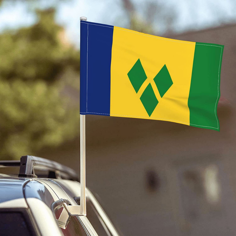 Saint Vincent and the Grenadines Car Window Mounted Flag