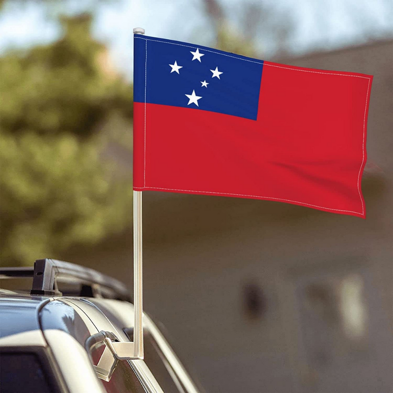 Samoa Car Window Mounted Flag