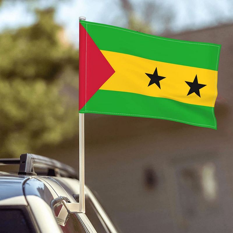 Sao Tome and Principe Car Window Mounted Flag