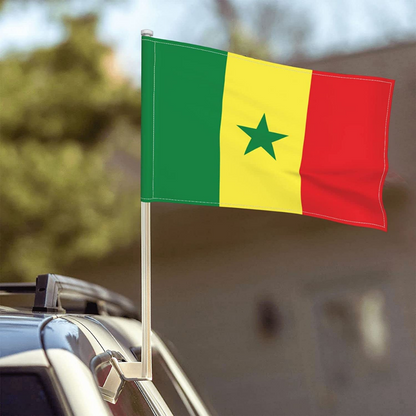 Senegal Car Window Mounted Flag