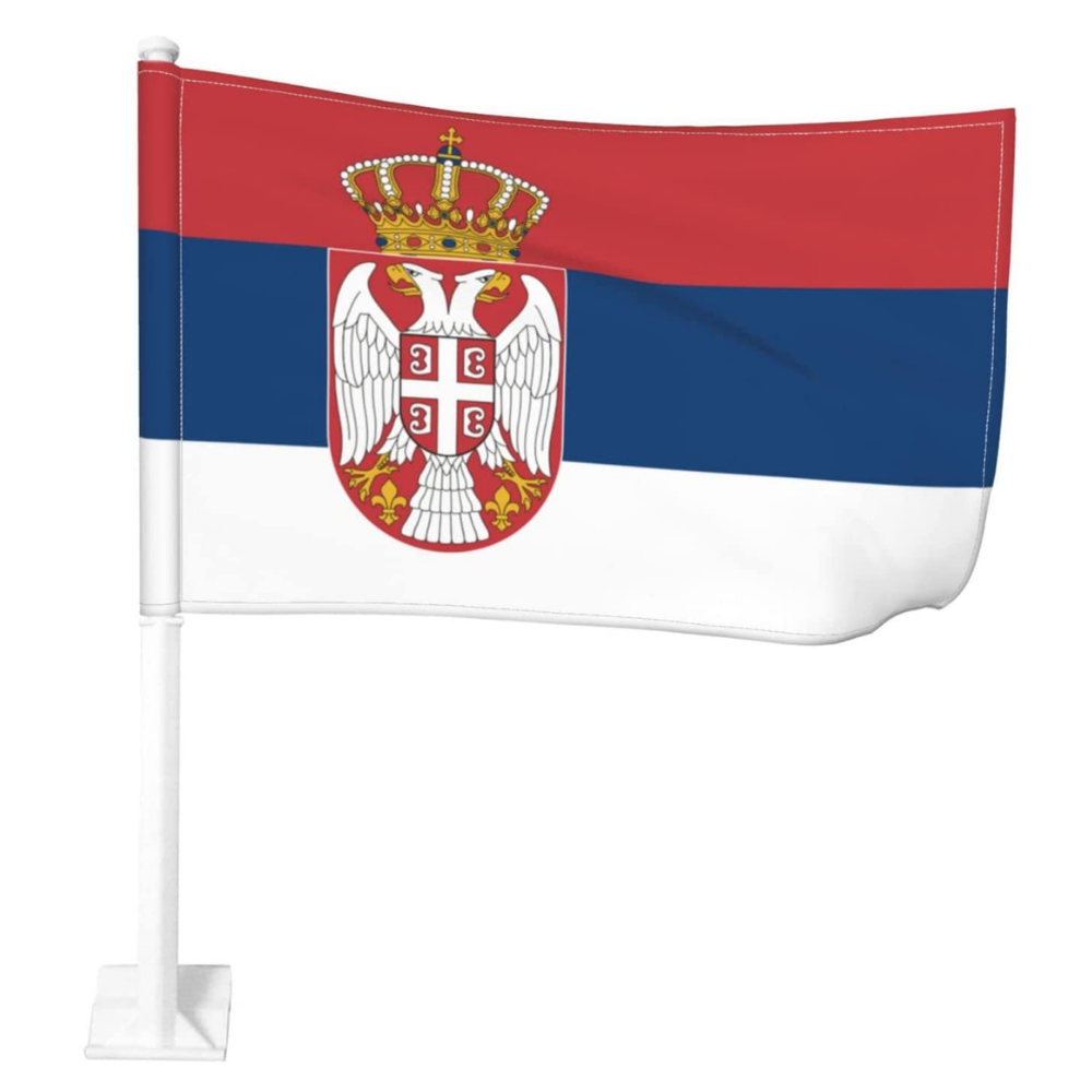 Serbia Car Window Mounted Flag – Globe Flags