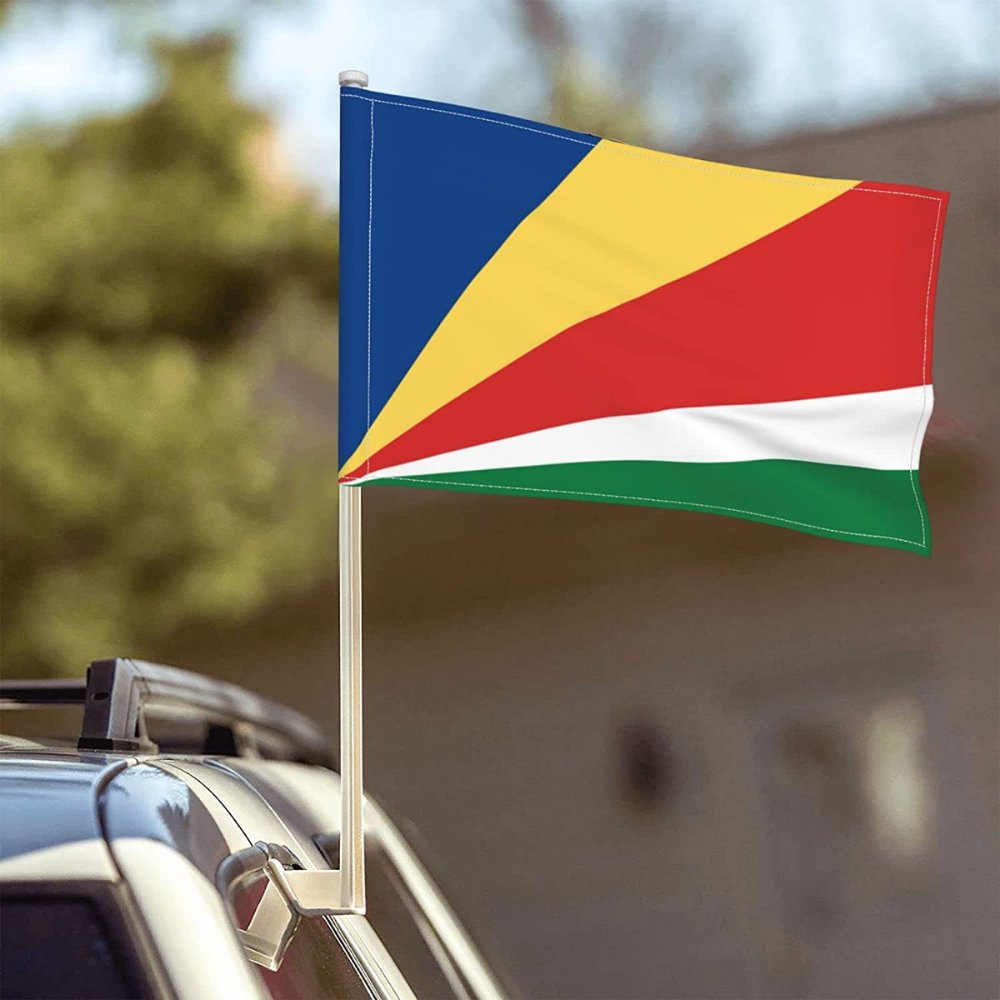 Seychelles Car Window Mounted Flag