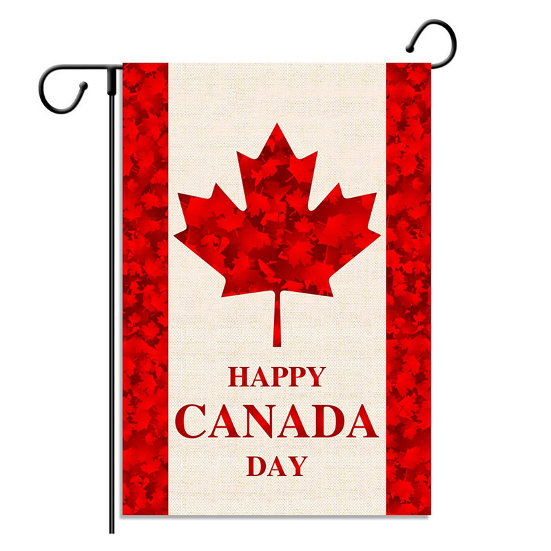 Happy Canada Day Garden Flag