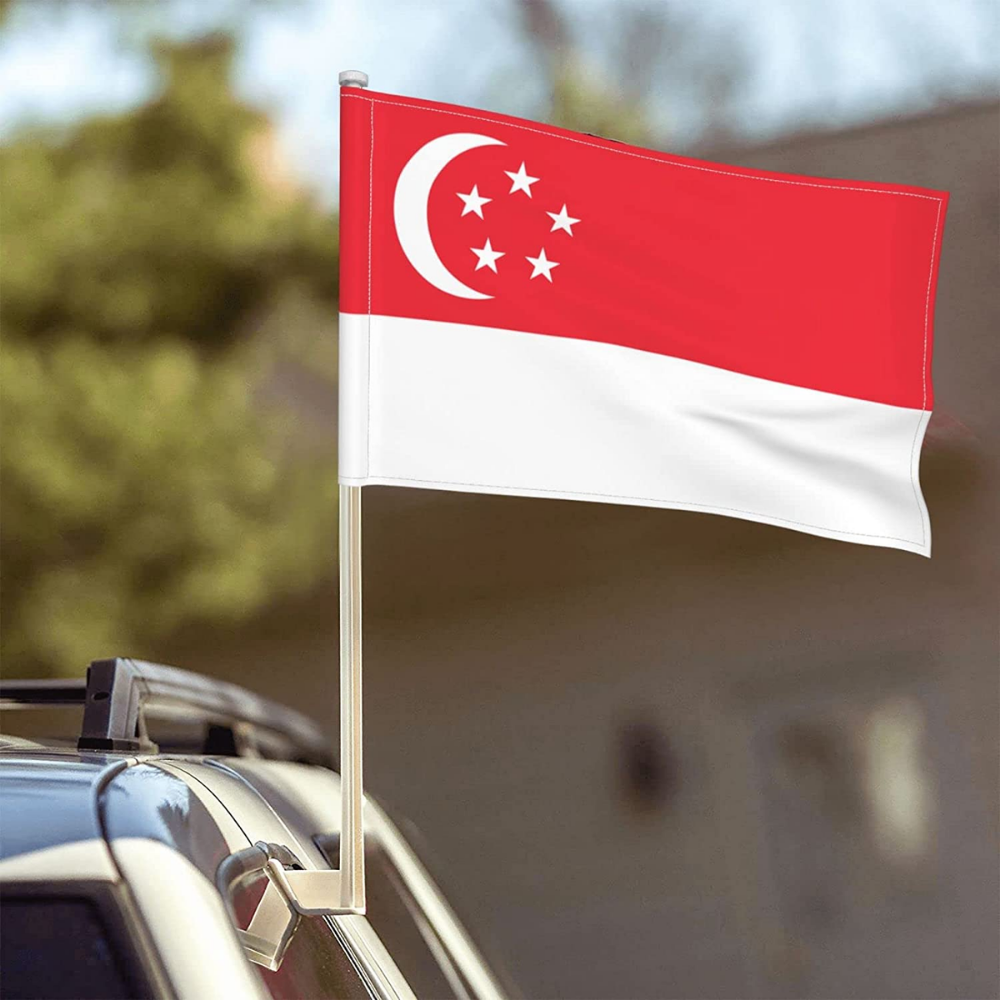 Singapore Car Window Mounted Flag