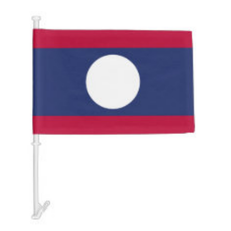 Laos Car Window Mounted Flag