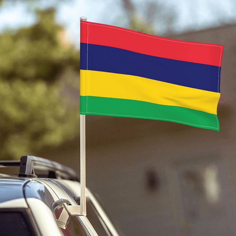 Mauritius Car Window Mounted Flag