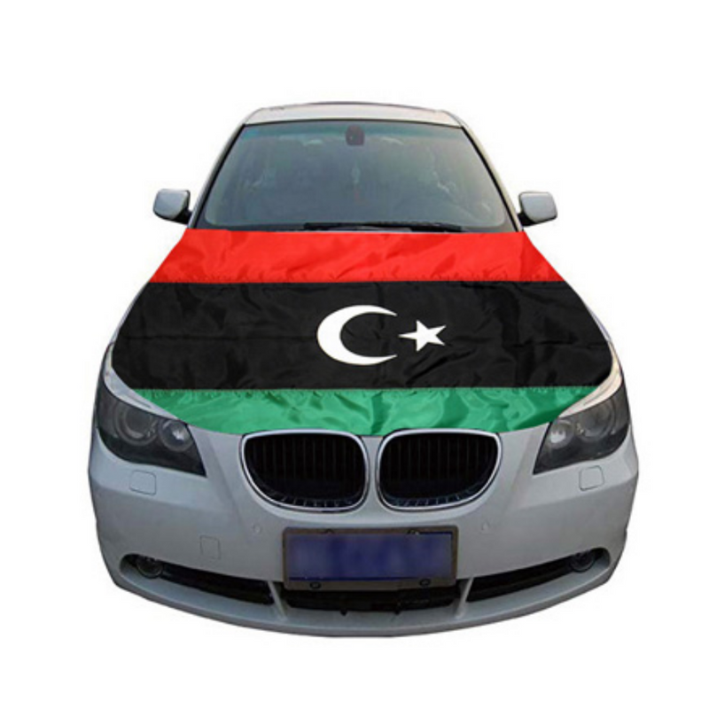 Libya Flag Car Hood Cover Tricolor