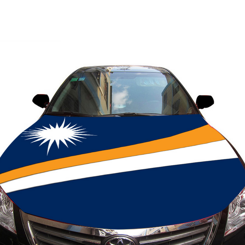 Marshall Islands Flag Car Hood Cover