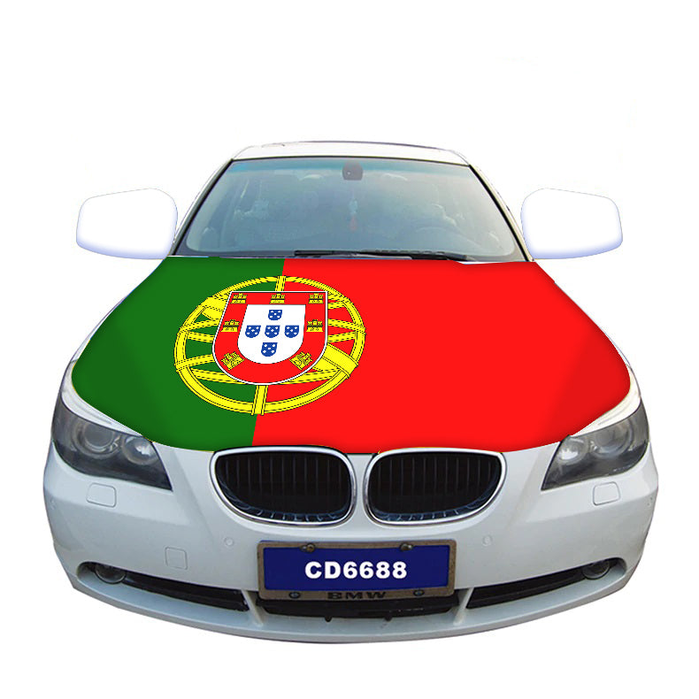 Portugal Flag Car Hood Cover