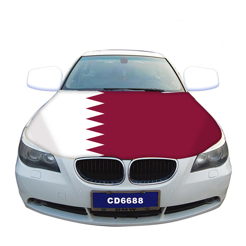 Qatar Flag Car Hood Cover