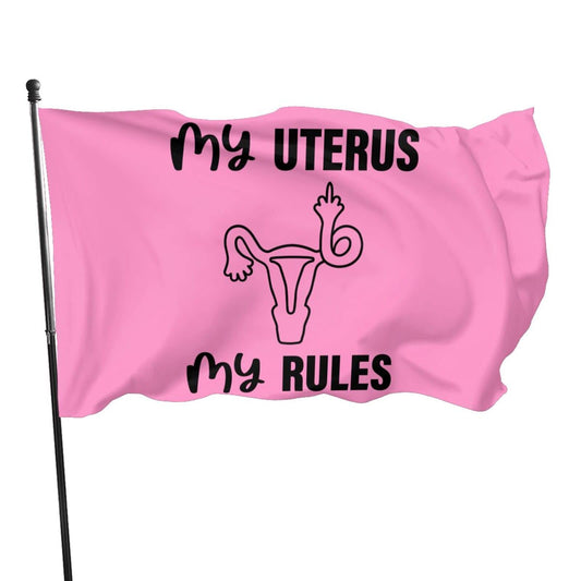 Uterus - My Body My Rules Flag
