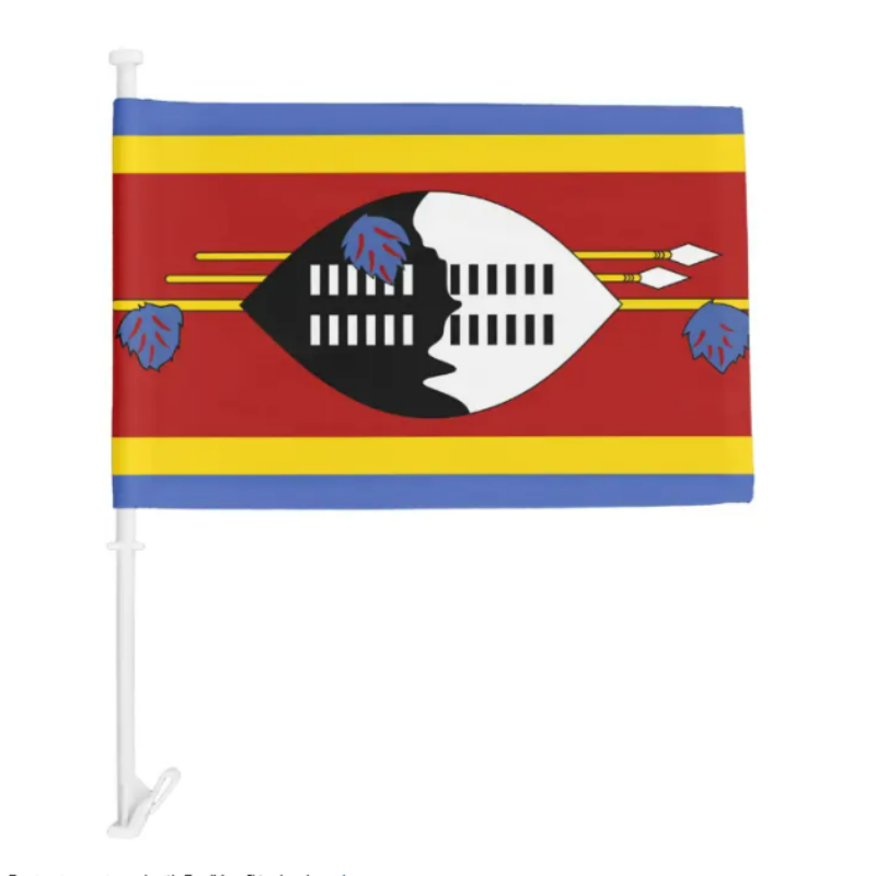 Swaziland Car Window Mounted Flag