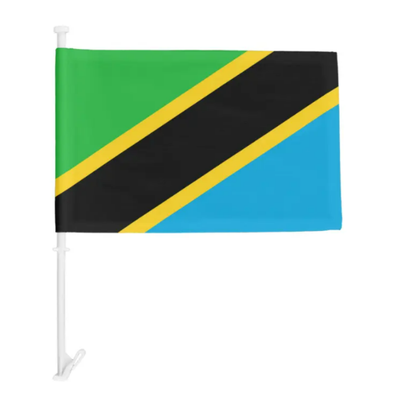 Tanzania Car Window Mounted Flag