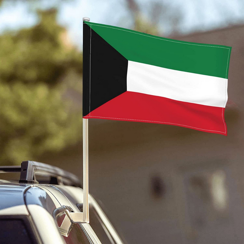 Kuwait Car Window Mounted Flag