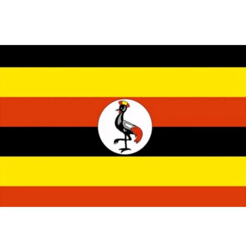 Ugandan Flag, Globe With Flags, Polyester Vivid Fade Proof, Republic of Uganda, 90X150cm