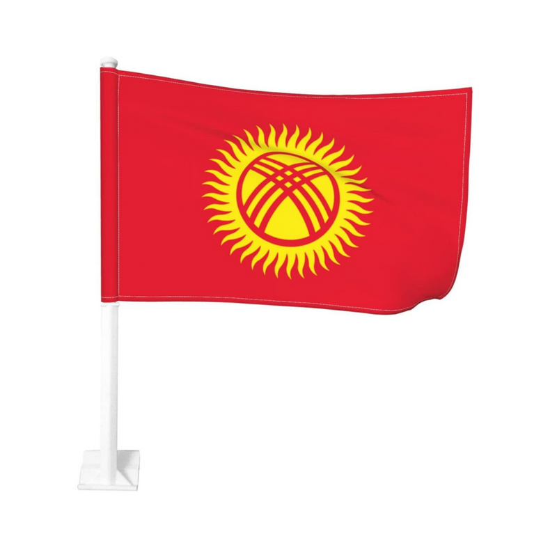 Kyrgyzstan Car Window Mounted Flag