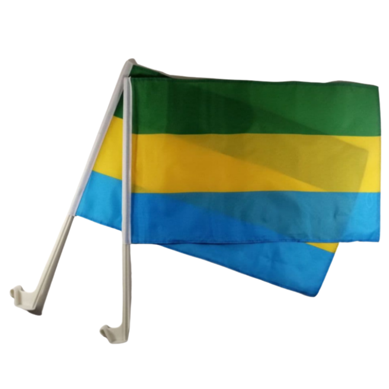 Gabon Car Window Mounted Flag