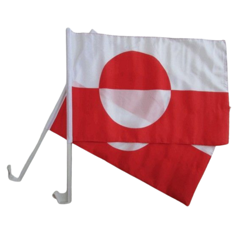 Greenland Car Window Mounted Flag