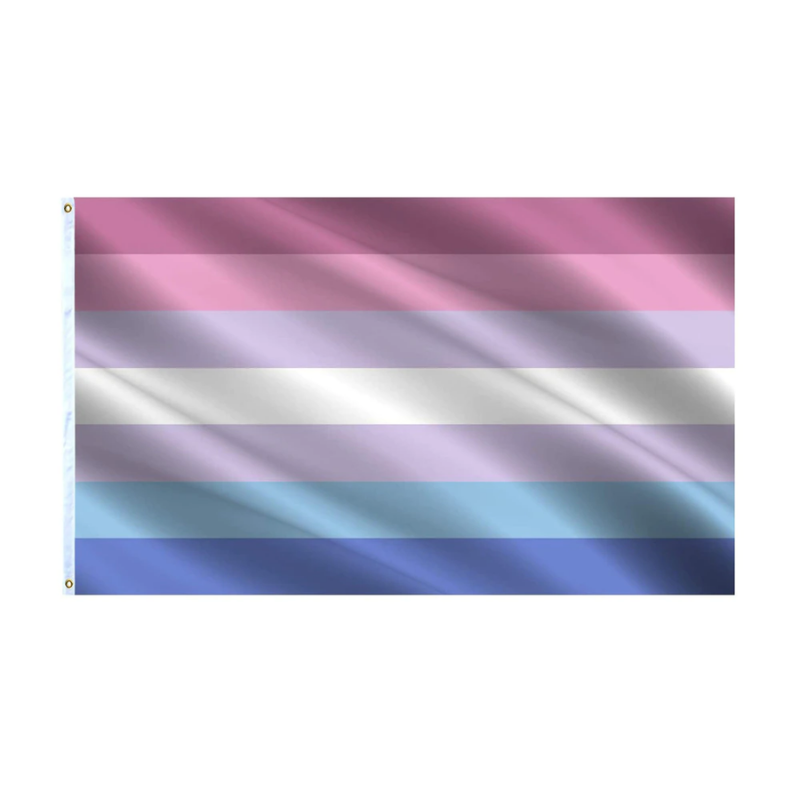 Bigender Pride Flag, Gender Association, LGBTQ+ Double Stitched Vibrant Colors Pride Flags 60X90cm