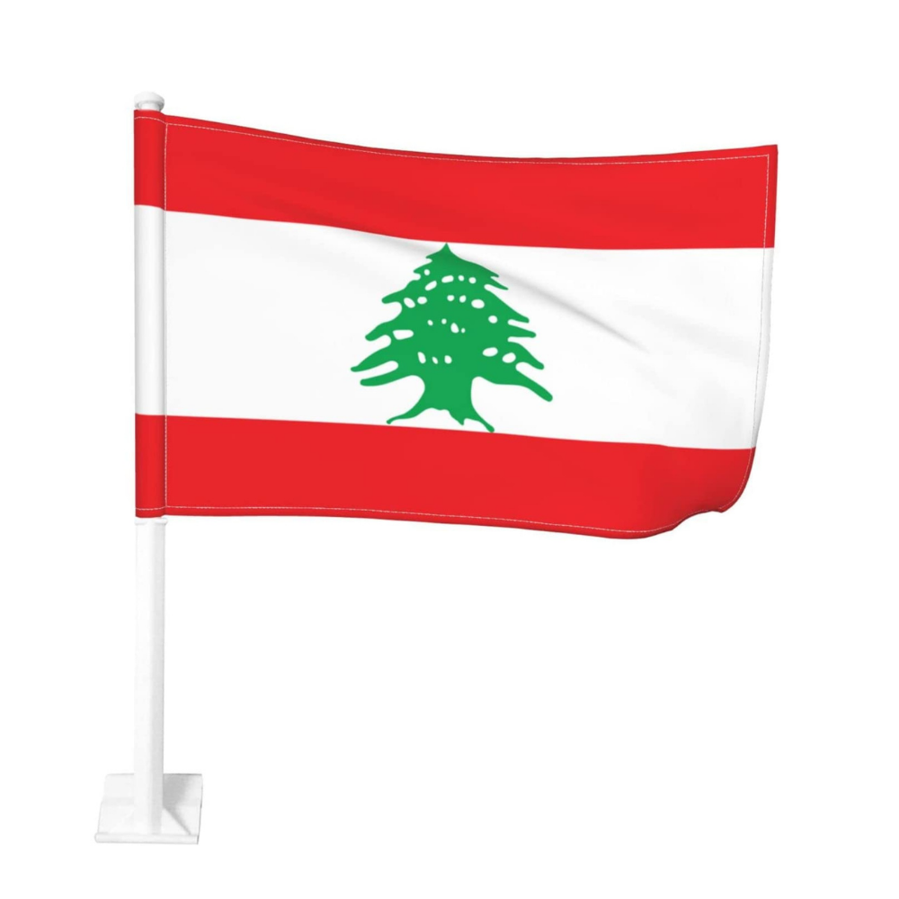 Lebanon Car Window Mounted Flag