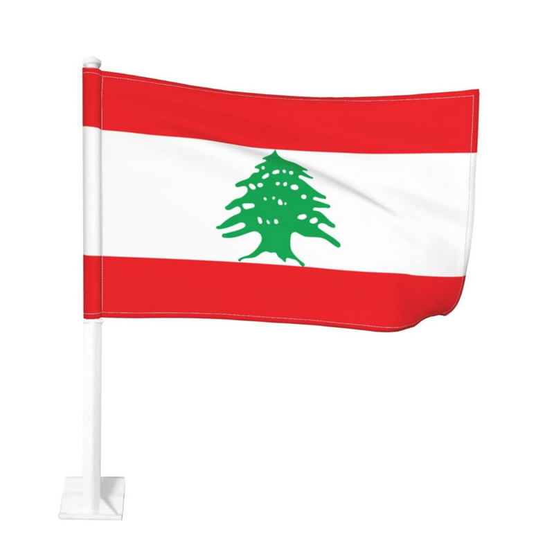 Lebanon Car Window Mounted Flag