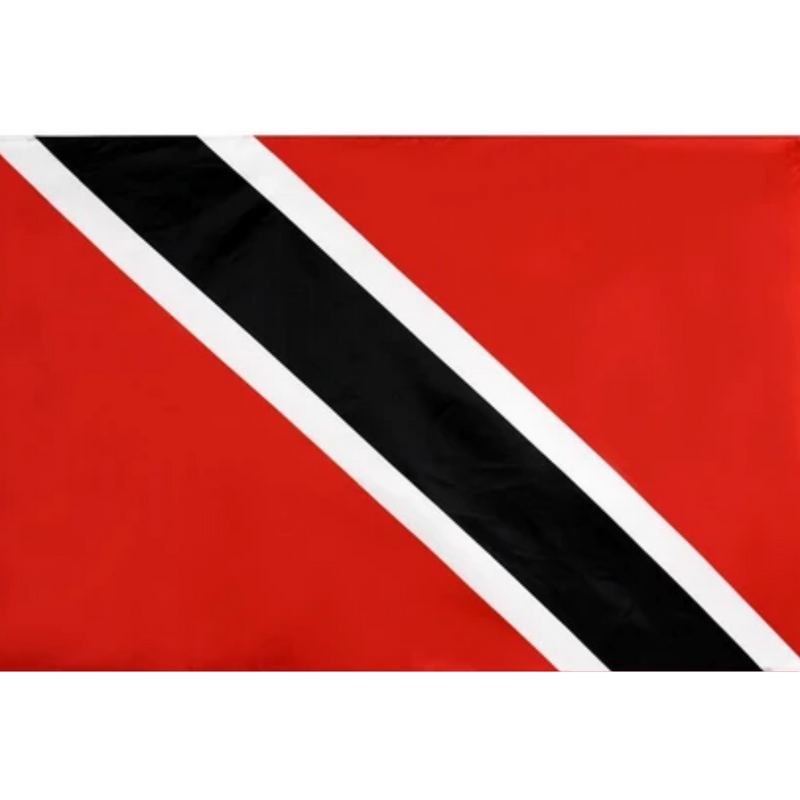 Trinidad and Tobago Flag, Black White Red, Globe with Flags, Polyester Durable 90X150cm