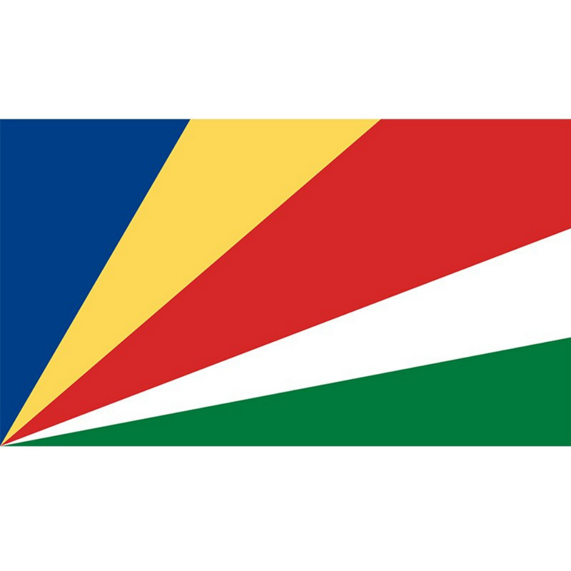 Seychelles Flag, Countries and Flags, East Africa, Polyester Double Stitched Durable, 90X150cm