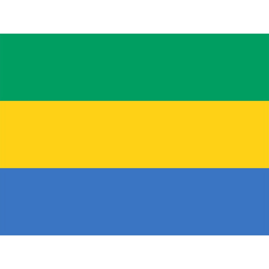 Gabonese Flag, Globe With Flags, Central African Country Flags Gabonese Republic, Polyester 90X150cm