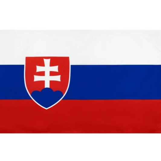 Slovakian Flag, UV and Wrinkle Resistant, Flag of the Slovak Republic, Flags and Countries Polyester 90X150cm