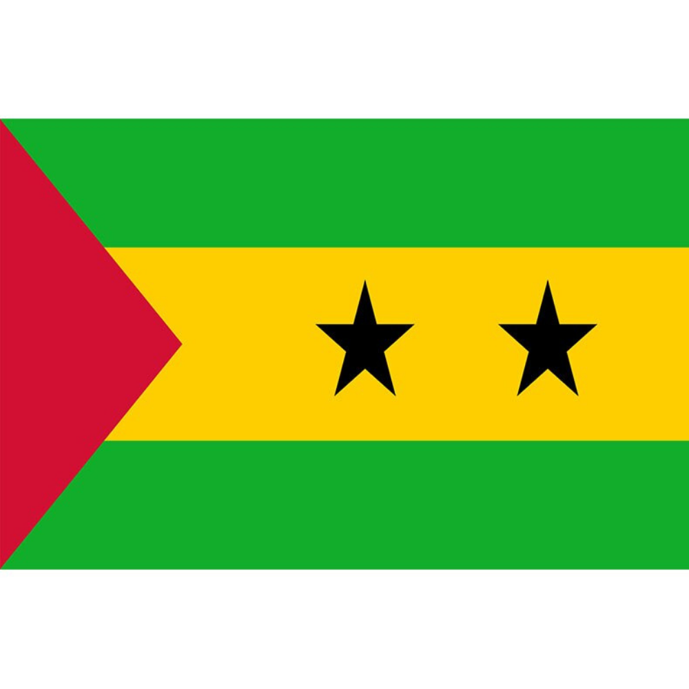 Sao Tome and Principe Flag, List of Country Flags, Double Stitched Polyester 90X150cm