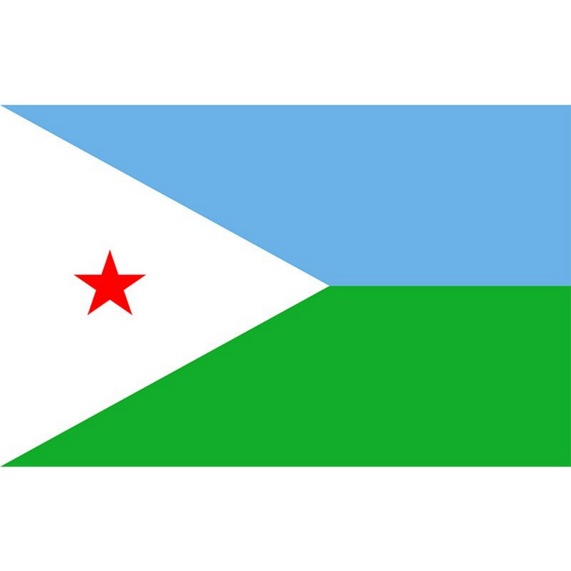 Djibouti Flag, World Country Flags, Globe Flags, Double Stitched, Polyester, 90X150 cm