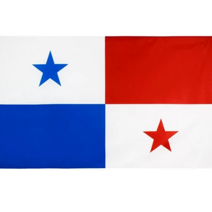 Panamanian Flag, Vibrant Shades Indoor Outdoor Fade Proof Flag, Republic of Panama Polyester 90X150cm