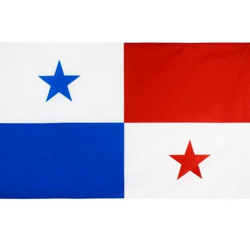 Panamanian Flag, Vibrant Shades Indoor Outdoor Fade Proof Flag, Republic of Panama Polyester 90X150cm