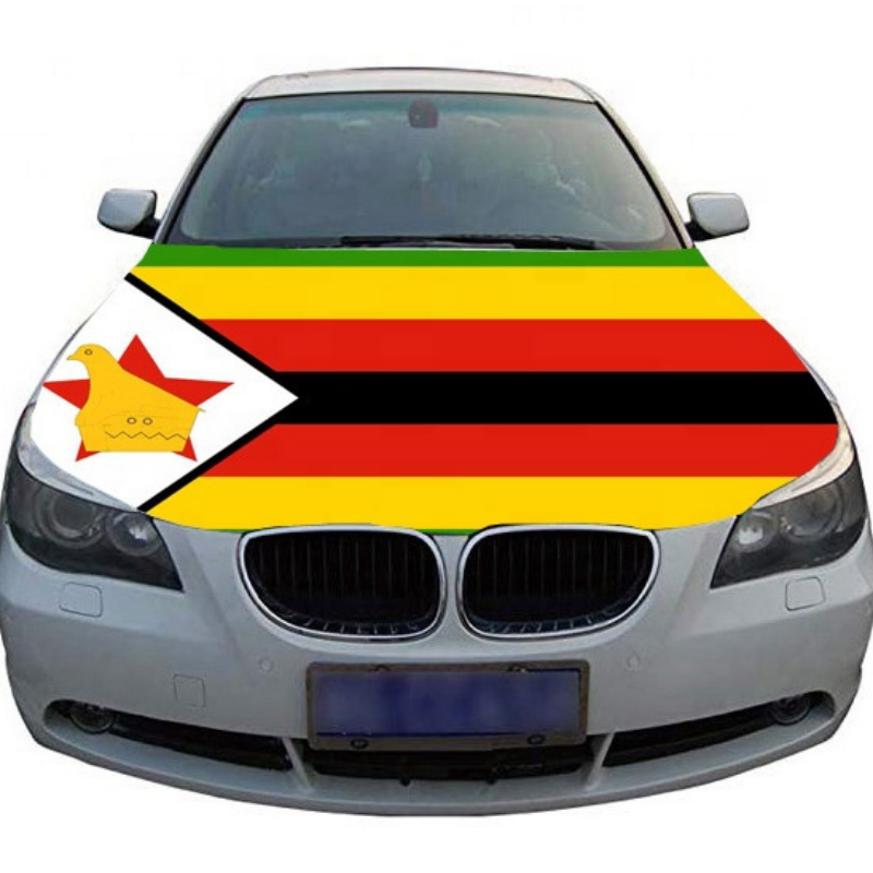 Zimbabwe Flag Car Hood Cover