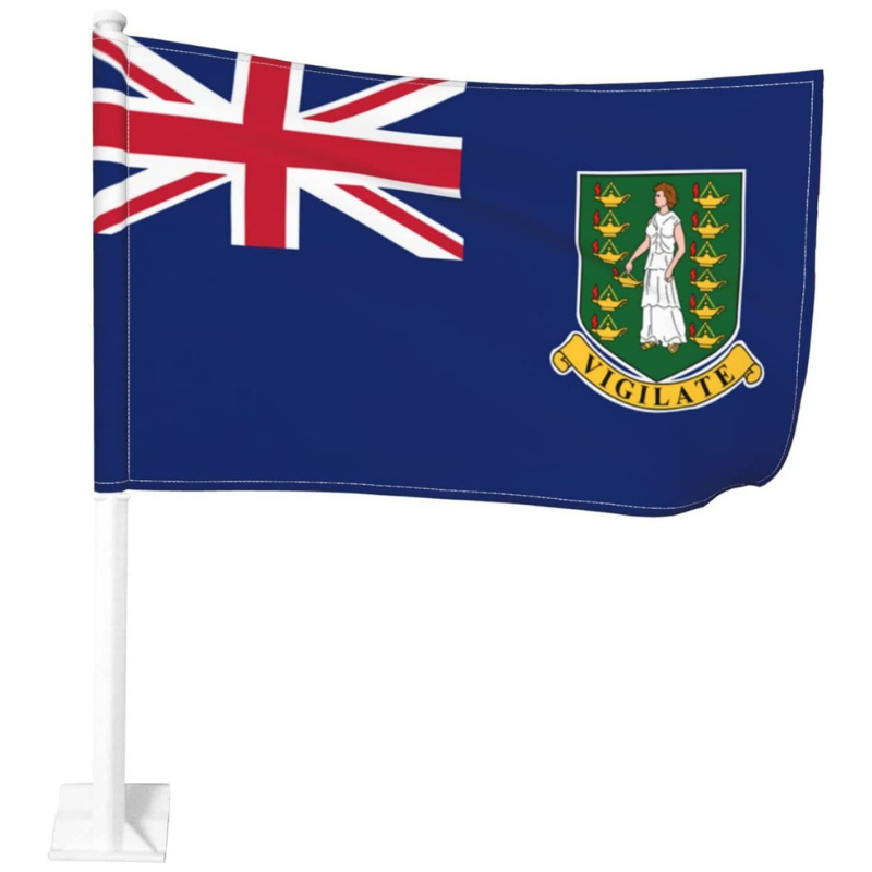 Virgin Islands, British Car Window Mounted Flag – Globe Flags