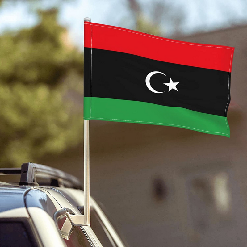 Libya Car Window Mounted Flag