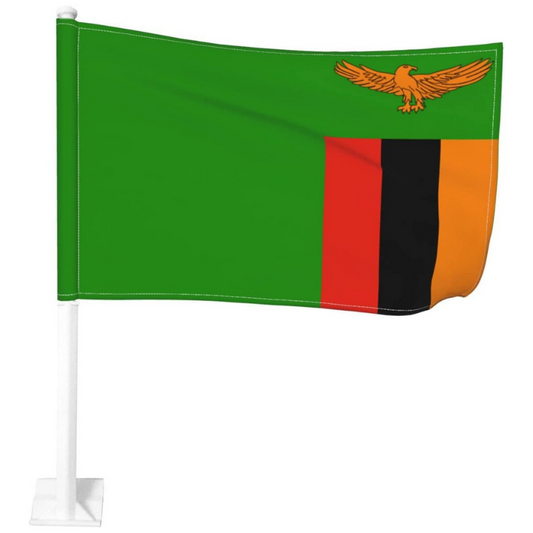 Zambia Car Window Mounted Flag