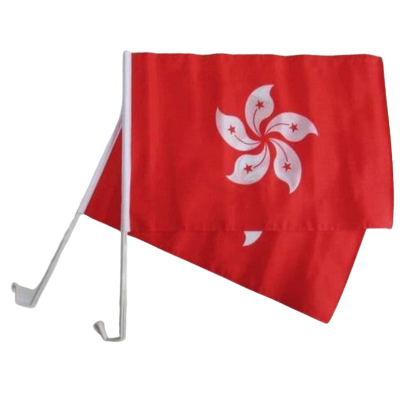 Hong Kong Car Window Mounted Flag