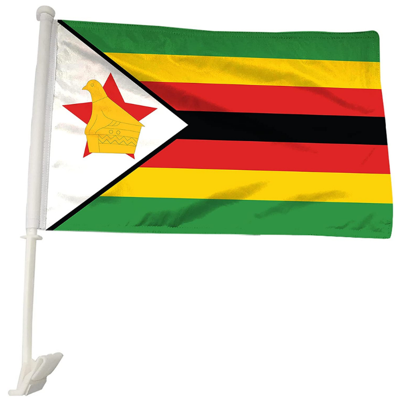 Zimbabwe Car Window Mounted Flag, Country Flags
