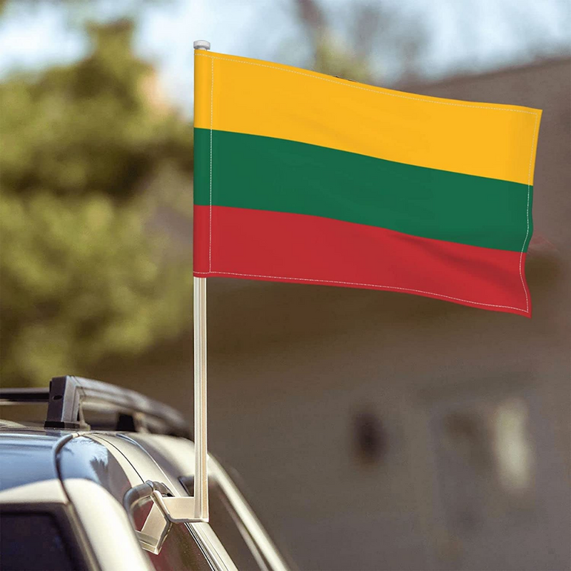Lithuania Car Window Mounted Flag